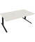 Sitz-Steh-Schreibtisch All in One, elektrisch höhenverstellbar, 64,5-127,5cm (H), 200x90cm (BxT), rechteckig, weiß / anthrazit m