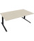 Sitz-Steh-Schreibtisch All in One, elektrisch höhenverstellbar, 64,5-127,5cm (H), 200x90cm (BxT), rechteckig, akazie hell / anth