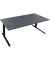 Sitz-Steh-Schreibtisch All in One, elektrisch höhenverstellbar, 64,5-127,5cm (H), 200x90cm (BxT), rechteckig, lavagrau / anthraz