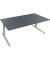 Sitz-Steh-Schreibtisch All in One, elektrisch höhenverstellbar, 64,5-127,5cm (H), 200x90cm (BxT), rechteckig, lavagrau / silbera