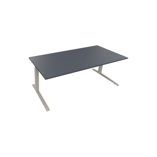 4003969084612 - Sitz-Steh-Schreibtisch All in One 810045882 elektrisch höhenverstellbar 645-1275cm (H) 200x90cm (BxT) rechteckig lavagrau 
