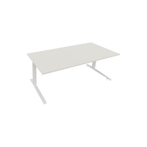 4003969084605 - Sitz-Steh-Schreibtisch All in One elektrisch höhenverstellbar 645-1275cm (H) 200x90cm (BxT) rechteckig weiß   weiß 400396