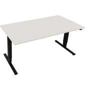 Sitz-Steh-Schreibtisch Move 2.0, elektrisch höhenverstellbar, 62,5-128,5cm (H), 160x80cm (BxT), rechteckig, weiß / anthrazit metallic