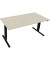 Sitz-Steh-Schreibtisch Move 2.0, elektrisch h&ouml;henverstellbar, 62,5-128,5cm (H), 160x80cm (BxT), rechteckig, akazie hell / anthra