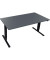 Sitz-Steh-Schreibtisch Move 2.0, elektrisch h&ouml;henverstellbar, 62,5-128,5cm (H), 160x80cm (BxT), rechteckig, lavagrau / anthrazit
