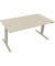 Sitz-Steh-Schreibtisch Move 2.0, elektrisch h&ouml;henverstellbar, 62,5-128,5cm (H), 160x80cm (BxT), rechteckig, akazie hell / silber