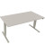 Sitz-Steh-Schreibtisch Move 2.0, elektrisch h&ouml;henverstellbar, 62,5-128,5cm (H), 160x80cm (BxT), rechteckig, lichtgrau / silberal