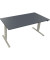 Sitz-Steh-Schreibtisch Move 2.0, elektrisch höhenverstellbar, 62,5-128,5cm (H), 160x80cm (BxT), rechteckig, lavagrau / silberalu