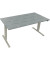 Sitz-Steh-Schreibtisch Move 2.0, elektrisch h&ouml;henverstellbar, 62,5-128,5cm (H), 160x80cm (BxT), rechteckig, beton hell / silbera