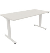 Sitz-Steh-Schreibtisch Move 2.0, elektrisch höhenverstellbar, 62,5-128,5cm (H), 160x80cm (BxT), rechteckig, weiß / weiß