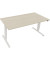 Sitz-Steh-Schreibtisch Move 2.0, elektrisch höhenverstellbar, 62,5-128,5cm (H), 160x80cm (BxT), rechteckig, akazie hell / weiß