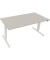 Sitz-Steh-Schreibtisch Move 2.0, elektrisch h&ouml;henverstellbar, 62,5-128,5cm (H), 160x80cm (BxT), rechteckig, lichtgrau / wei&szlig;