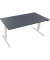 Sitz-Steh-Schreibtisch Move 2.0, elektrisch h&ouml;henverstellbar, 62,5-128,5cm (H), 160x80cm (BxT), rechteckig, lavagrau / wei&szlig;
