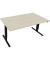 Sitz-Steh-Schreibtisch Move 2.0, elektrisch höhenverstellbar, 62,5-128,5cm (H), 160x90cm (BxT), rechteckig, akazie hell / anthra