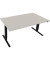 Sitz-Steh-Schreibtisch Move 2.0, elektrisch höhenverstellbar, 62,5-128,5cm (H), 160x90cm (BxT), rechteckig, lichtgrau / anthrazi