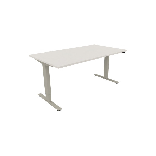 4003969084452 - Sitz-Steh-Schreibtisch 810046401 höhenverstellbar 625-1285cm (H) rechteckig diamant weiß   silberaluminium 4003969084452 So