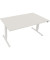 Sitz-Steh-Schreibtisch, elektrisch h&ouml;henverstellbar, 62,5-128,5cm (H), 160x90cm (BxT), rechteckig, wei&szlig; / wei&szlig;