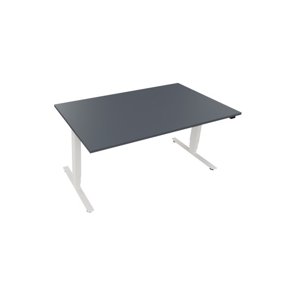 4003969084391 - Sitz-Steh-Schreibtisch 810046582 höhenverstellbar 625-1285cm (H) rechteckig lavagrau   verkehrsweiß 4003969084391 Soennecke