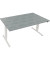Sitz-Steh-Schreibtisch, elektrisch h&ouml;henverstellbar, 62,5-128,5cm (H), 160x90cm (BxT), rechteckig, beton hell / wei&szlig;