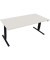 Sitz-Steh-Schreibtisch, elektrisch h&ouml;henverstellbar, 62,5-128,5cm (H), 180x80cm (BxT), rechteckig, wei&szlig; / anthrazit metallic