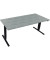 Sitz-Steh-Schreibtisch, elektrisch höhenverstellbar, 62,5-128,5cm (H), 180x80cm (BxT), rechteckig, beton hell / anthrazit metall