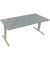 Sitz-Steh-Schreibtisch, elektrisch höhenverstellbar, 62,5-128,5cm (H), 180x80cm (BxT), rechteckig, beton hell / silberaluminium