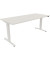 Sitz-Steh-Schreibtisch, elektrisch höhenverstellbar, 62,5-128,5cm (H), 180x80cm (BxT), rechteckig, weiß / weiß