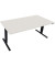 Sitz-Steh-Schreibtisch, elektrisch höhenverstellbar, 62,5-128,5cm (H), 180x90cm (BxT), rechteckig, weiß / anthrazit metallic