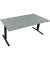 Sitz-Steh-Schreibtisch, elektrisch höhenverstellbar, 62,5-128,5cm (H), 180x90cm (BxT), rechteckig, beton hell / anthrazit metall