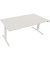 Sitz-Steh-Schreibtisch, elektrisch höhenverstellbar, 62,5-128,5cm (H), 180x90cm (BxT), rechteckig, weiß / weiß