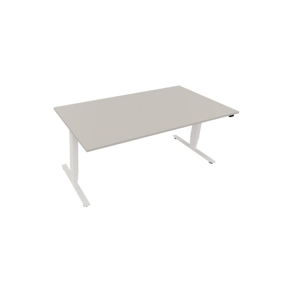4003969084308 - Sitz-Steh-Schreibtisch 810047181 höhenverstellbar 625-1285cm (H) rechteckig lichtgrau   verkehrsweiß 4003969084308 Soenneck