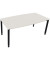 Besprechungstisch communication 810047201, höhenverstellbar 68-82cm (H), 180x80/90cm (BxT), Tonnenform, weiß / anthrazit metalli
