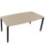 Besprechungstisch communication 810047271, höhenverstellbar 68-82cm (H), 180x80/90cm (BxT), Tonnenform, eiche natur / anthrazit 