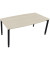 Besprechungstisch communication 810047272, höhenverstellbar 68-82cm (H), 180x80/90cm (BxT), Tonnenform, akazie hell / anthrazit 