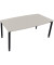 Besprechungstisch communication 810047281, höhenverstellbar 68-82cm (H), 180x80/90cm (BxT), Tonnenform, lichtgrau / anthrazit me