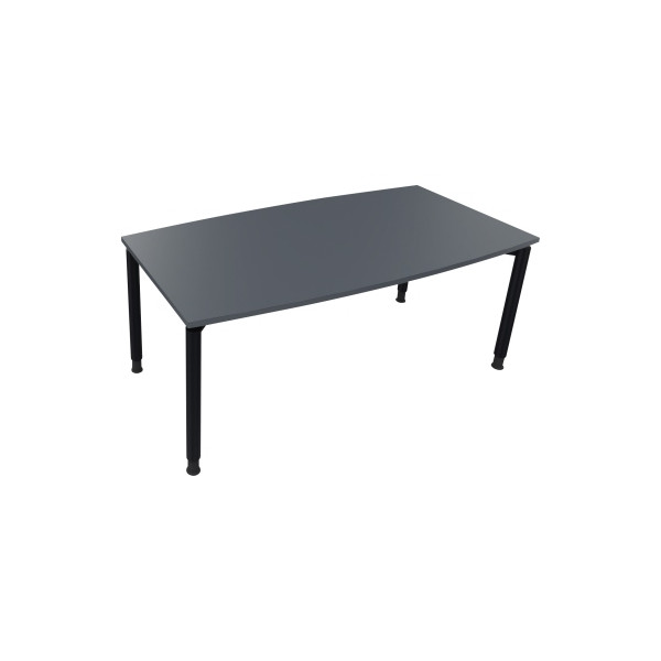 4003969085176 - Besprechungstisch communication 810047282 höhenverstellbar 68-82cm (H) Tonnenform lavagrau   anthrazit metallic 4003969085176