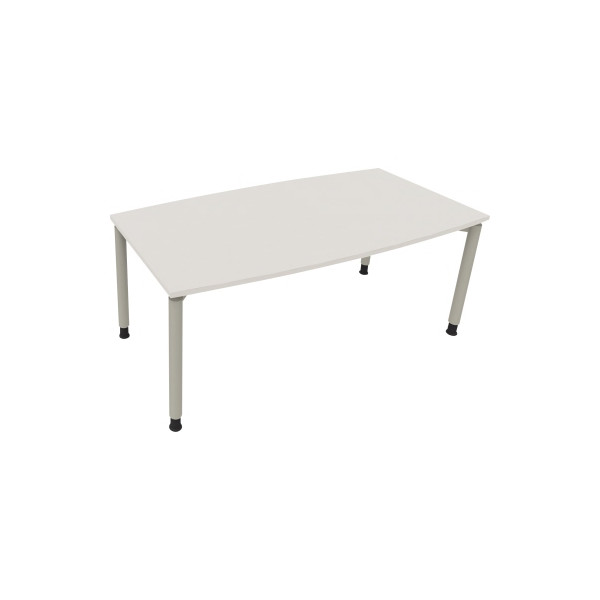 4003969085169 - Besprechungstisch communication 810047301 höhenverstellbar 68-82cm (H) Tonnenform diamantweiß   silberaluminium 4003969085169