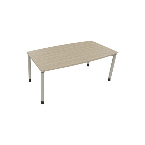 4003969085251 - Besprechungstisch communication 810047371 höhenverstellbar 68-82cm (H) Tonnenform eiche natur   silberaluminium 4003969085251