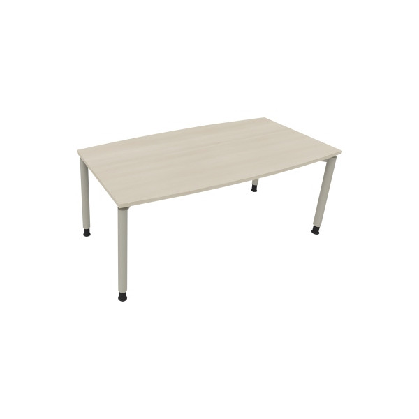 4003969085206 - Besprechungstisch communication 810047372 höhenverstellbar 68-82cm (H) Tonnenform akazie hell   silberaluminium 4003969085206