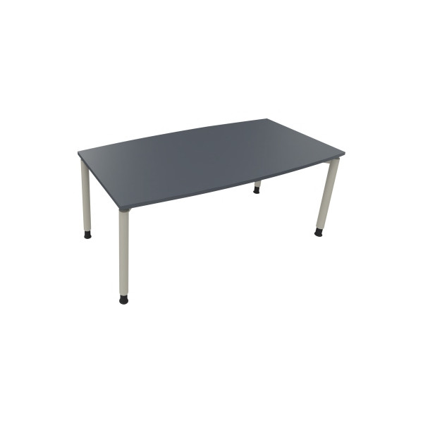 4003969085152 - Besprechungstisch communication 810047382 höhenverstellbar 68-82cm (H) Tonnenform lavagrau   silberaluminium 4003969085152 So