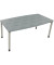 Besprechungstisch communication 810047383, höhenverstellbar 68-82cm (H), 180x80/90cm (BxT), Tonnenform, beton hell / silber