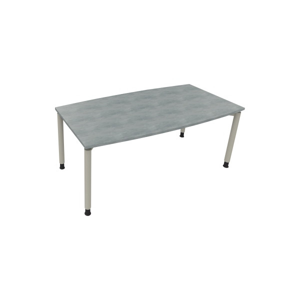 4003969085190 - Besprechungstisch communication 810047383 höhenverstellbar 68-82cm (H) Tonnenform beton hell   silberaluminium 4003969085190 