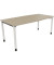 Besprechungstisch communication 810047471, höhenverstellbar 68-82cm (H), 180x80/90cm (BxT), Tonnenform, eiche natur / weiß