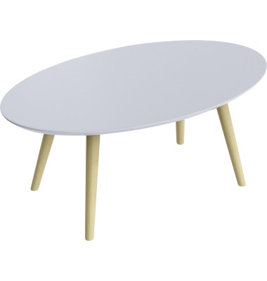 Beistelltisch Scandi TBS85.23.13, 35cm (H), 85x50cm (BxT), oval, weiß / buche