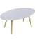 Beistelltisch Scandi TBS85.23.13, 35cm (H), 85x50cm (BxT), oval, weiß / buche
