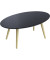 Beistelltisch Scandi TBS85.23.01, 35cm (H), 85x50cm (BxT), oval, schwarz / buche