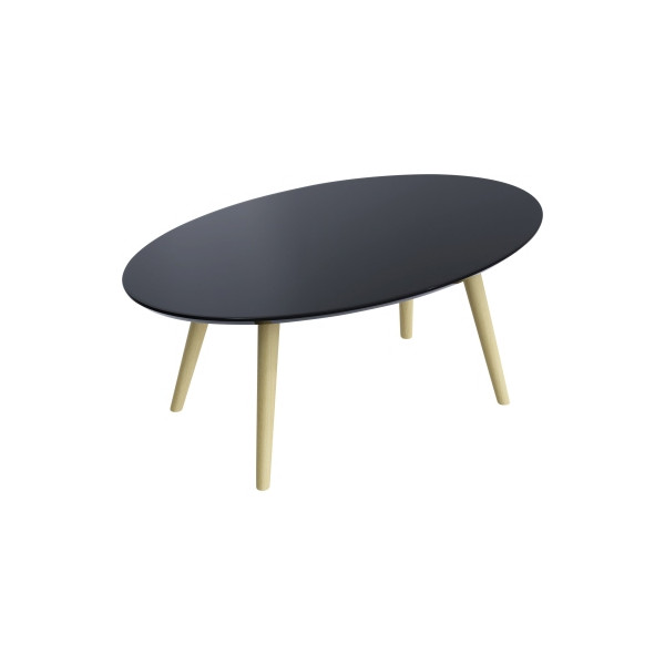 3660141226195 - Beistelltisch SCANDI oval 4-Fuß Gestell aus Massivholz B 850 x T 500 x H 350 mm schwarz Buche 3660141226195 - Beistelltisch SCANDI oval 4-Fuß Gestell aus Massivholz B 850 x T 500 x H 350 mm schwarz Buche