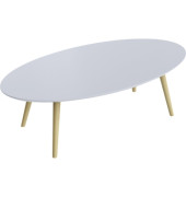 Beistelltisch Scandi TBS115.23.13, 35cm (H), 115x60cm (BxT), oval, weiß / buche