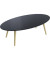 Beistelltisch Scandi TBS115.23.01, 35cm (H), 115x60cm (BxT), oval, schwarz / buche