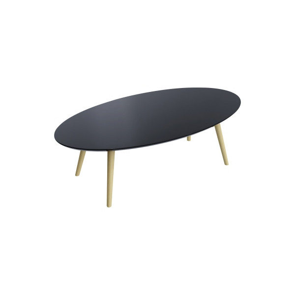 3660141226218 - Beistelltisch SCANDI oval 4-Fuß Gestell aus Massivholz B 1150 x T 600 x H 350 mm schwarz Buche 3660141226218 - Beistelltisch SCANDI oval 4-Fuß Gestell aus Massivholz B 1150 x T 600 x H 350 mm schwarz Buche